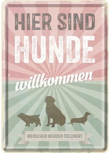 Blechschild mit witzigem Hundespruch