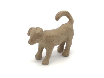 Hundefigur aus Pappmache