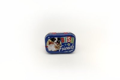kleine Blechdose für Bonbons mit Hundemotiv